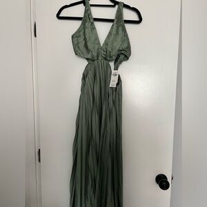 Abercrombie Giselle pleated cut out midi dress